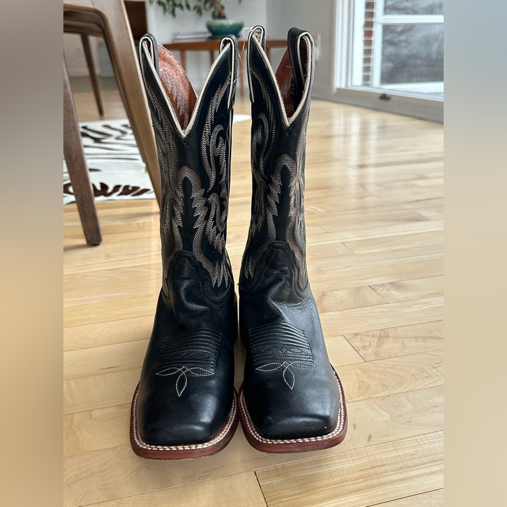 Nocona NL4035 Ladies Ranch Hand Rancher Boot with Black Brasilis Calf Size 8.5